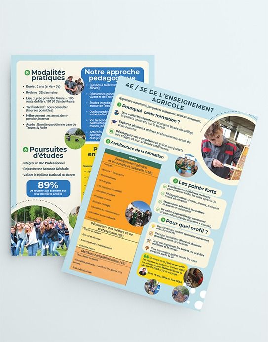 Brochure formation 4ème et 3ème