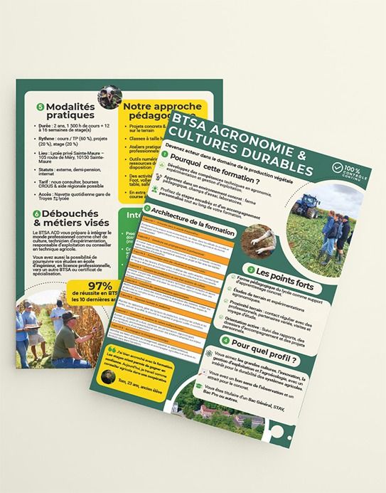 Brochure formation BTSA