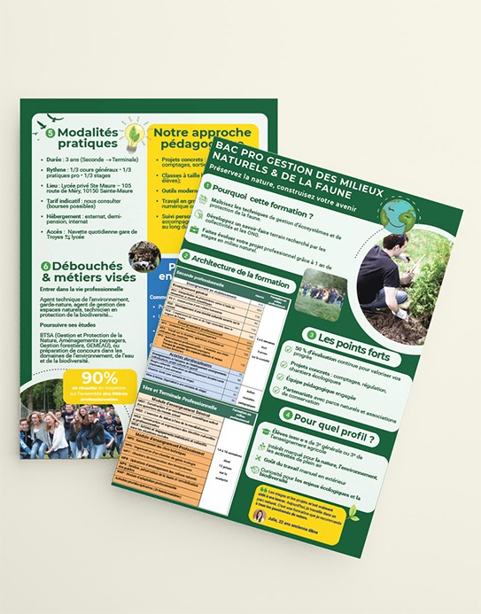 Brochure formation Bac Pro GMNF