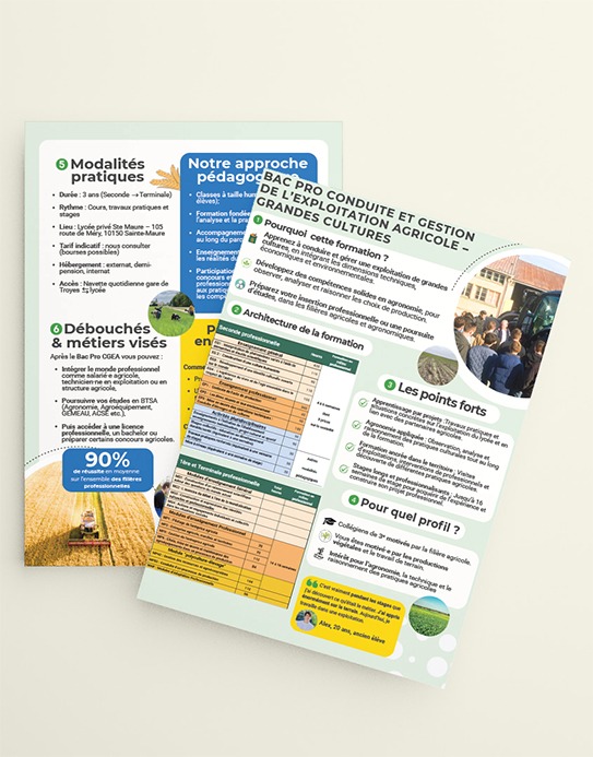 Brochure formation Bac Pro CGEA Cultures
