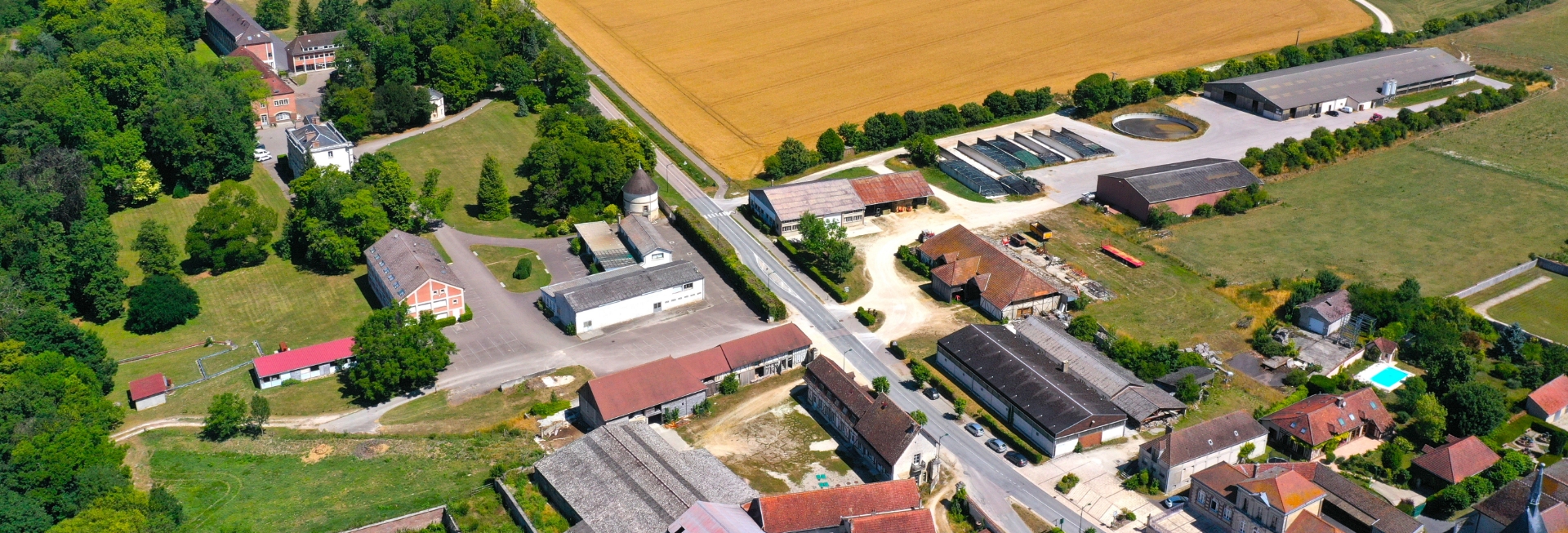 Vue aérienne du lycée Sainte-Maure